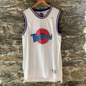 VINTAGE 1990s Champion Space Jam Stitched #22 Bill Murray Basketball Jersey - XL